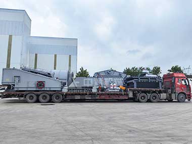 中意機(jī)械定制款灰色全套建筑裝修垃圾處理設(shè)備裝車發(fā)貨